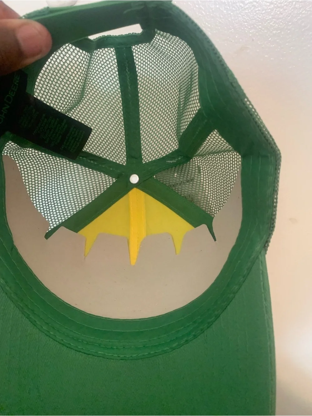 John Deere Green and Yellow Logo Mesh-Back Cap